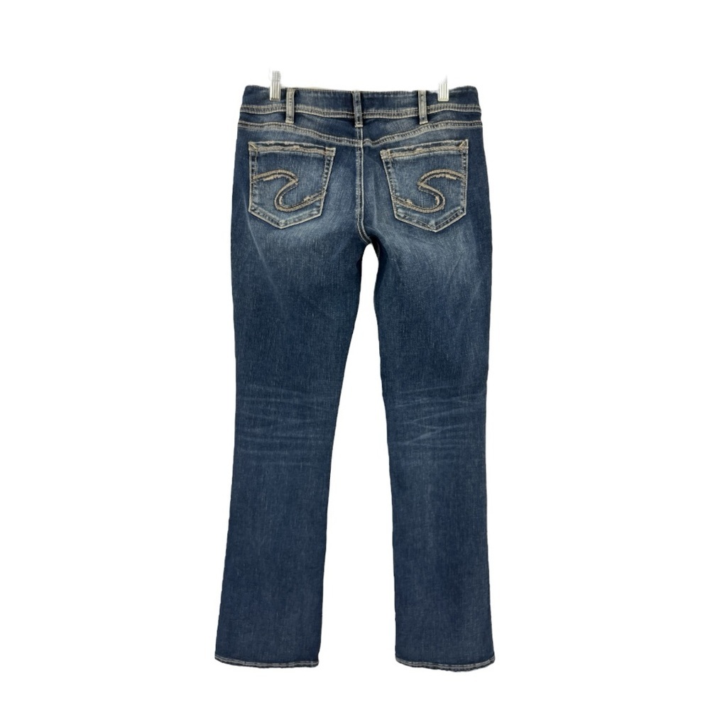 NWT’S Sliver Jean’s Elyse Mid Rise Slim Bootcut Med Wash Withering Jeans SZ 31